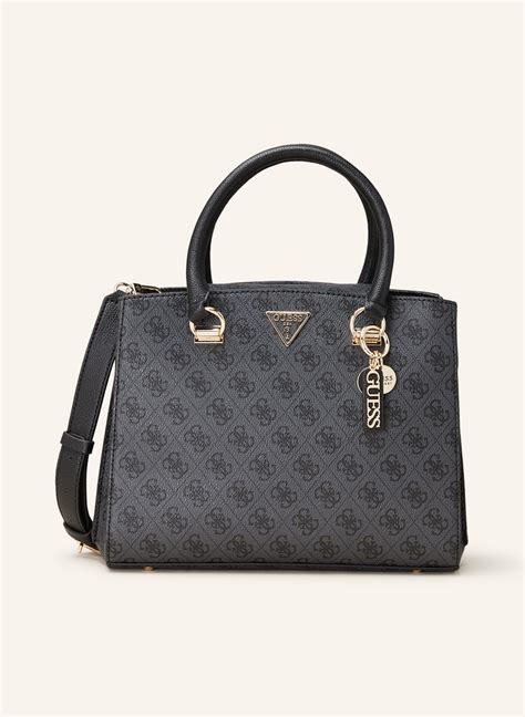 guess noelle tasche schwarz|guess noelle satchel.